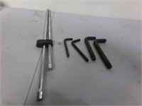 4 Star Allen Wrenches  W/ 2 Socket Extenders