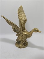 Vtg Brass Duck Taking Flight Figure / Statue