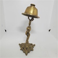 Antique Victorian Brass Cherub Tall Tap Bell