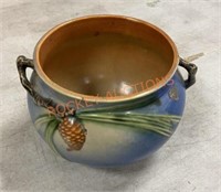 Vintage Roseville pine cone pottery bowl