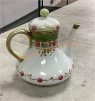Vintage hand painted tea pot