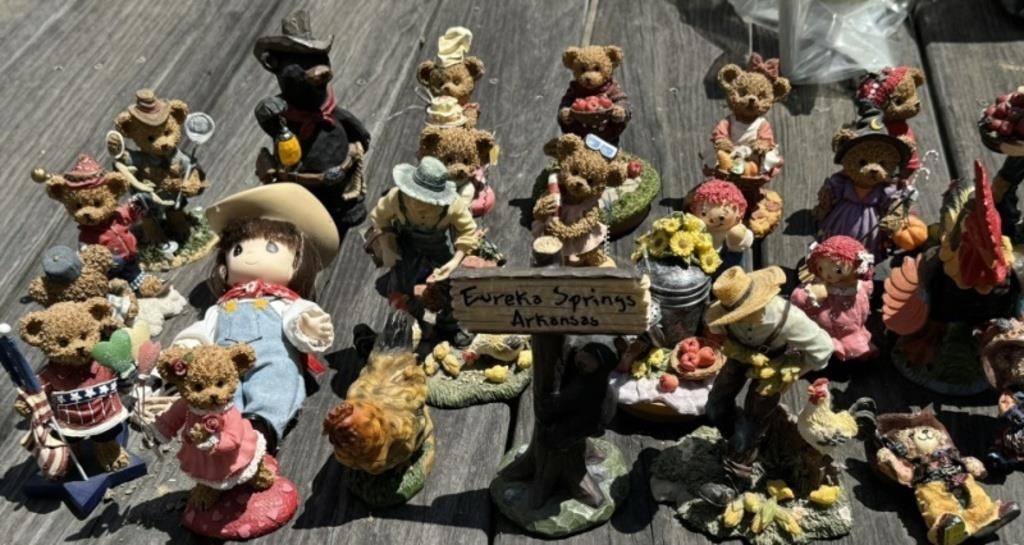 Large Lot of Resin Bear Figurines