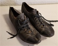 Vintage Leather & Metal Spike Soccer Cleats