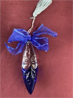 Lenox crystal sapphire Icicle ornament