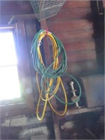 YELLOW AND GREEN EXTENSION CORDS
