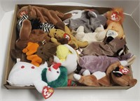 Flat of Various TY Beanie Babies Animals