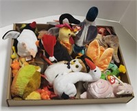 Flat of Various TY Beanie Babies Animals