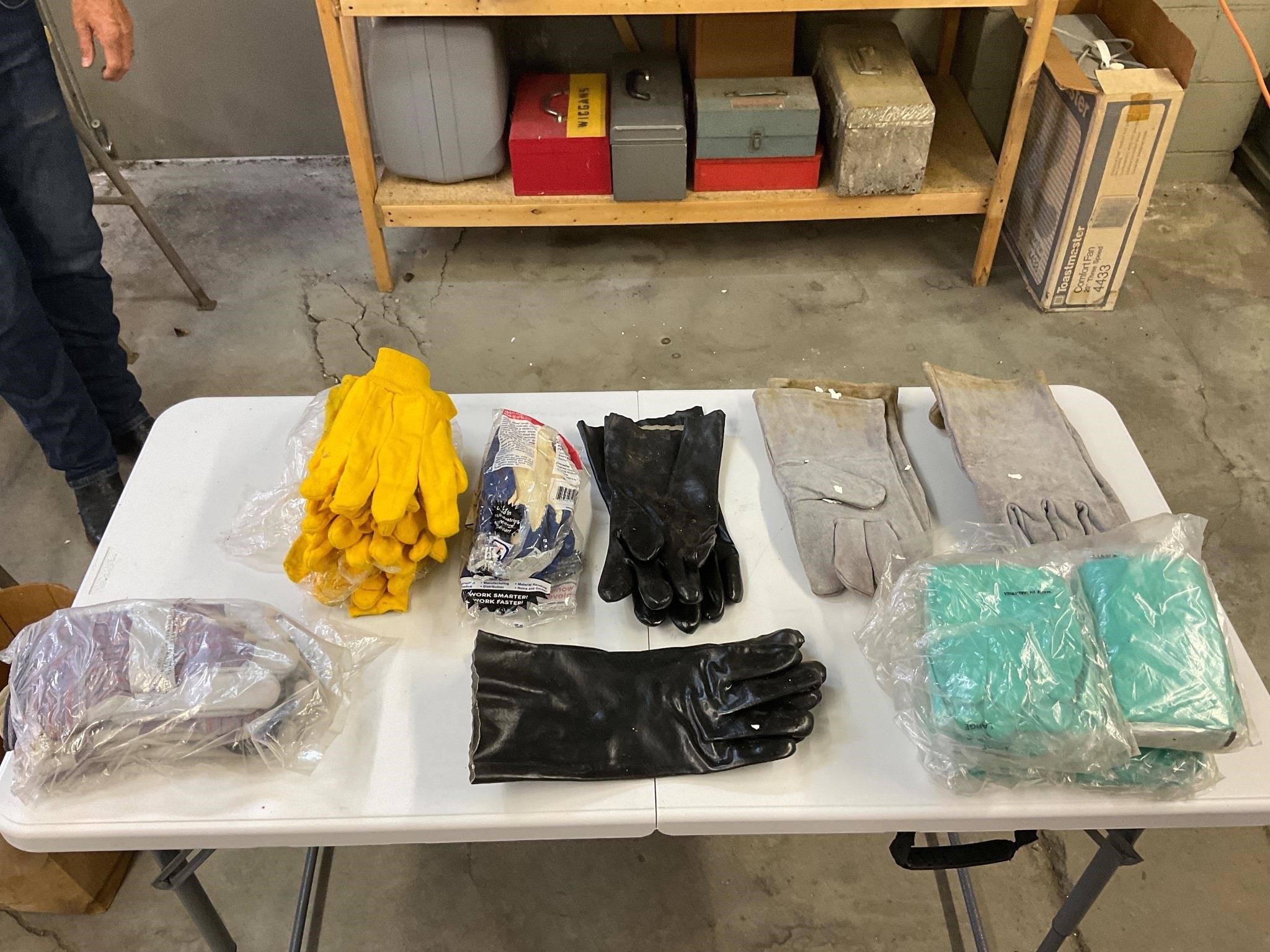 Box of Various Work Gloves