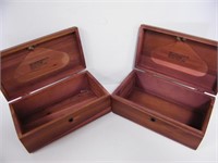 2 SMALL CEDAR JEWELRY CHEST (OMPS FUNERAL HOME)