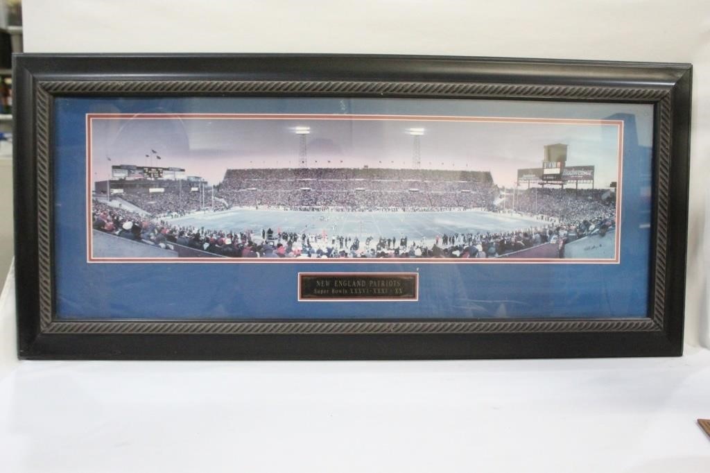 Framed Photograph of Foxboro Stadium Pats vs Jags
