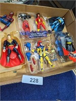 Action Figurines: Batman, Superman,