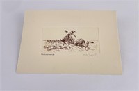 Sandy Ingersoll Montana Cowboy Engraving