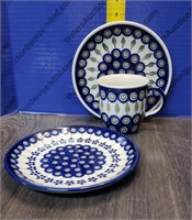 Boleslawiec Peacock Pottery Dishes