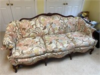 Vintage Victorian-Style Floral Sofa
