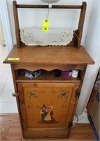 PAINTED AMISH PINE CABINET WASHSTAND
