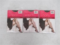 3-Pk Sophi Women's OS Reinforced Toe Pantyhose,