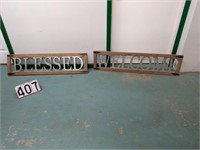 Blessed & Welcome Signs