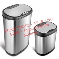 NINESTARS 13.2 & 3.2 Gal.Motion Sensor Trash Cans