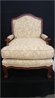 Fine vintage walnut English arm chair