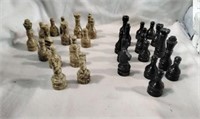 RadicalN Marble Chess pieces.