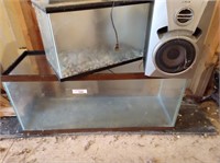 Glass Fish Tanks and Pebbles with Sony Speaker