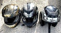 3 Motorcycle Helmets