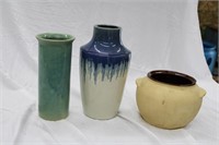 3 POTTERY VASES