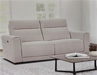 Aiden & Ivy Grey Fabric Power Reclining Sofa