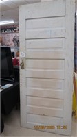 Painted White Antique 6 Panel Solid Door