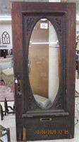 Antique Beveled Glass Oak Cameo Door w/mail slot