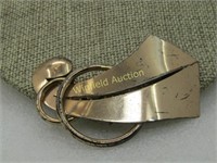 Vintage Napier Sterling Modern Fur Clip, Gold Wash