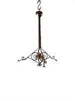 French 4 Arm Iron Light Fixture with Scrolls