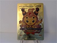 Pokemon Card Rare Gold Pikachu Mega Ampharos