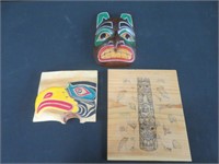 UNFRAMED PRINT, 2 FIRST NATION PLAQUES