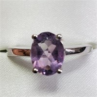 S. Silver Amethyst (2ct)  Ring