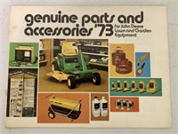 John Deere Genuine Parts/Accessories '73