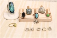 RINGS AND LETTER CHARMS