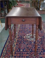 Antique Drop-leaf Two-Drawer Table