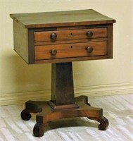 American Empire Style Mahogany Sewing Table.