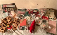 Assortment of Christmas craft supplies