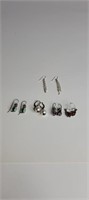 FIVE PAIRS OF 925 SILVER EARRINGS