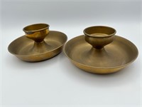 Brass Low Candle Holders