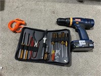 RYOBI CORDLESS DRILL, TOOL KIT, CABLE CUFF