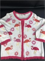 Vintage Jane's Closet Flamingo Cardigan Sweater