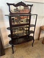 French Styled Etagere with Beveled Mirrors.