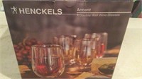HENCKELS WINE GLASSES (NIB) & STEAMWARE