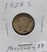 1928-S MERCURY DIME