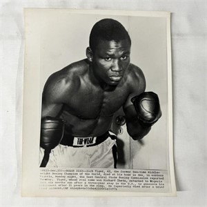 Vtg Boxing - Dick Tiger Photo 1971 Press Release