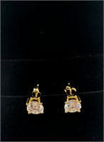 Yellow Gold VVS Sparkling Earrings