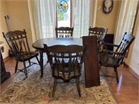Ethan Allen Dining room table, leaf & 6 chairs